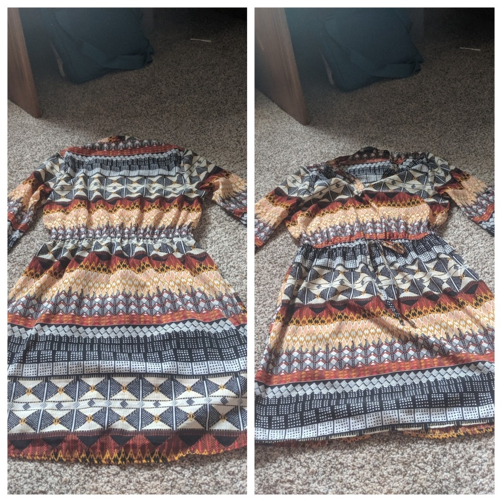 Multi-Color Design Dress